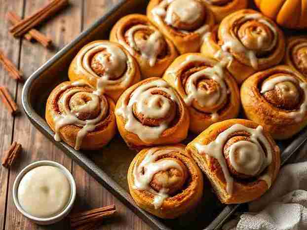 Easy Pumpkin Cinnamon Rolls